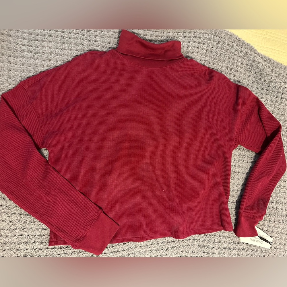 Calvin Klein Performance NWT Medium Burgundy Knit Sweater